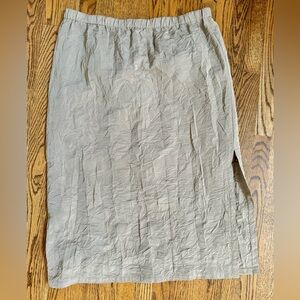 NEW Lafayette 148 New York Tan Crinkle Skirt Size XXL Retail $699